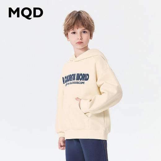 【MQD】童装男大童春新款学院风运动休闲字母连帽卫衣 商品图0