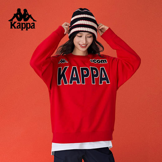 Kappa卡帕背靠背2025蛇年新年款运动卫衣女休闲长袖针织套头衫男K0FW2WT38 商品图2