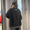 N1胸前大字母长袖棒球外套（黑） 冬季 144030120321 商品缩略图1