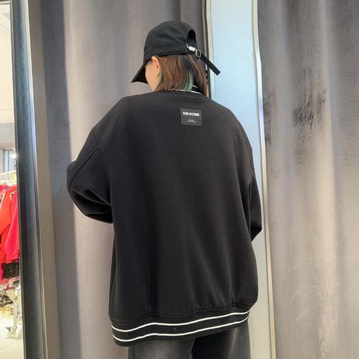 N1胸前大字母长袖棒球外套（黑） 冬季 144030120321 商品图1