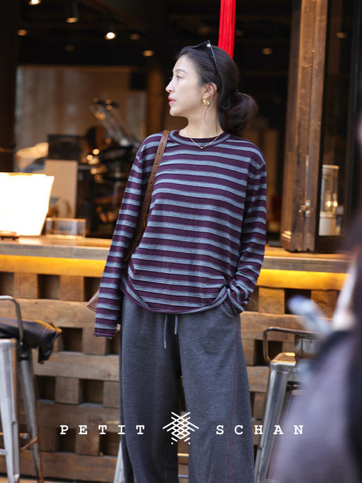 PETIT SCHAN小闪 CLO#428 usual mind 平常心 德国扬子纱100%美丽诺羊毛针织长袖套头针织衫 商品图0