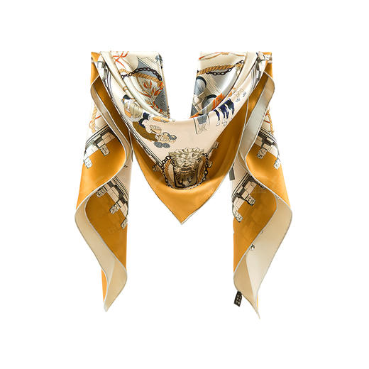 高端真丝双面喷绘方巾   GD0016 商品图7