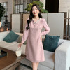 奢姿大码女装2025秋季气质半开领裙子胖妹妹时尚小香风拼接连衣裙9943863229 商品缩略图4