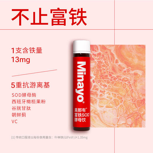 美那有 富铁SOD酵母饮 14支装 商品图2