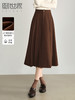 【年终特卖】熙世界复古棕色伞裙半身裙秋冬女2025新款赫本风高腰中长a字裙子 商品缩略图0