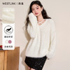 西遇短款白色毛衣女冬季新款韩系慵懒风长袖领口设计感上衣D0044003 商品缩略图0