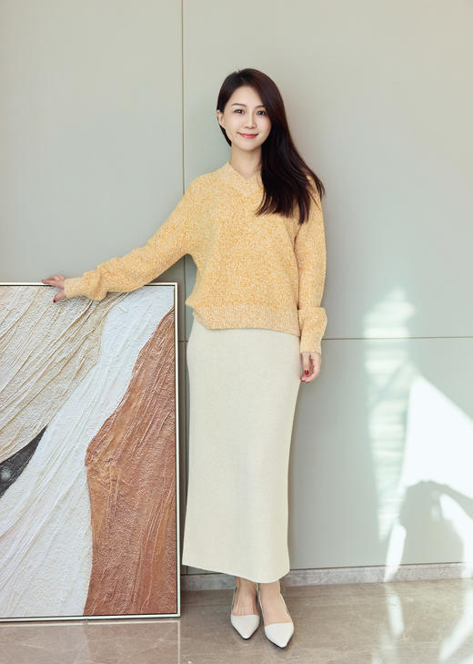 优雅法式高弹直筒裙 商品图5