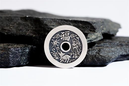 矩德泉坊 纯银手作  喜生贵子福寿双全（3.8厘米) QY401010807 商品图2