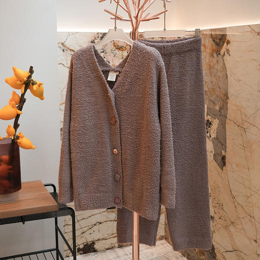 官网1188！Sn*del同款秋冬保暖软绵绵半边绒家居服套装 开衫居家睡衣月子服长袖长裤 商品图10