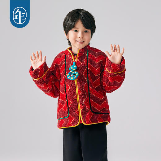 年衣童装儿童唐装外套2024冬季新品男女童新中式国风摇粒绒上衣N4244561D03 商品图8