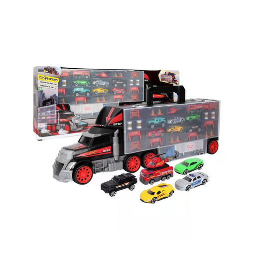 3岁+ | Dickie 合金货柜车大号货车卡车汽车收纳套装 模型男孩儿童玩具 商品图0