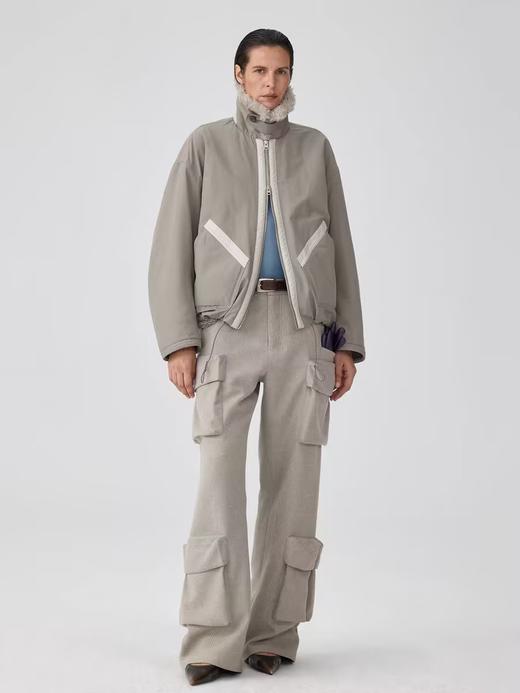 Simple Project/Y24245/毛领拼接马歇尔夹克外套 商品图1