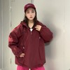 ZB连帽抽绳小字母刺绣夹棉外套（红） 冬季 944010690321 商品缩略图0