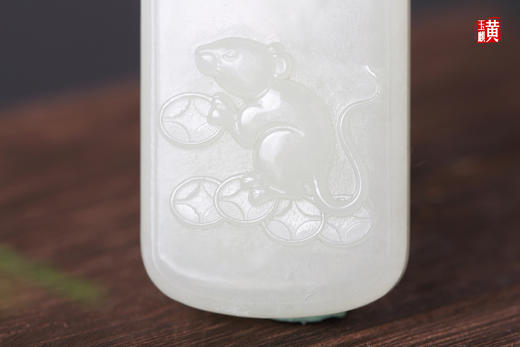 和田玉白玉生肖【鼠】吊坠  配精美挂绳 商品图1