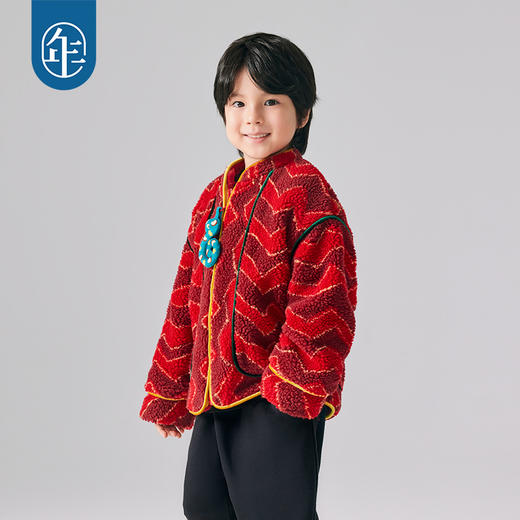 年衣童装儿童唐装外套2024冬季新品男女童新中式国风摇粒绒上衣N4244561D03 商品图10