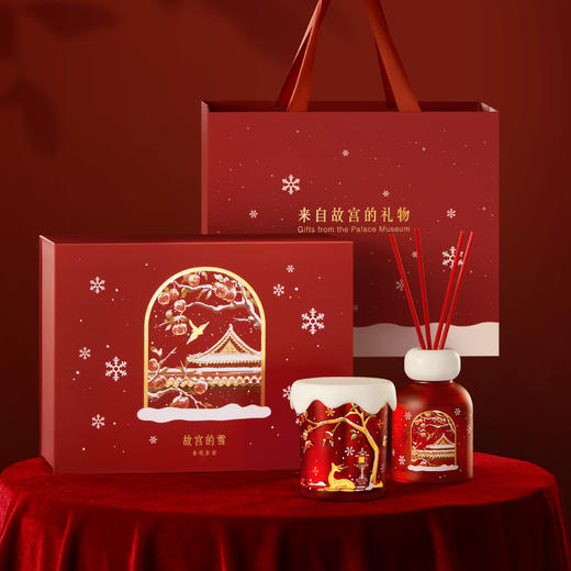 【故宫家居】故宫雪无火香薰蜡烛套装文创礼盒新年生日礼物 商品图2