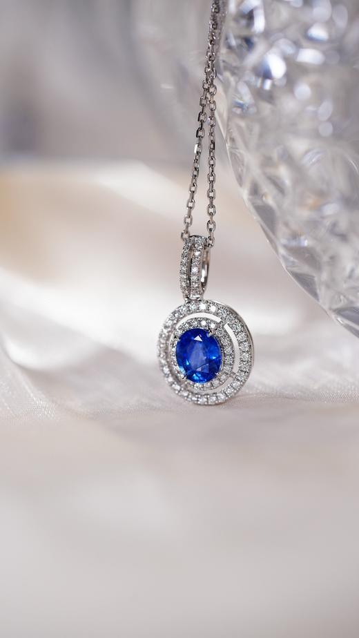 1.04ct刻面蓝宝石吊坠 商品图2