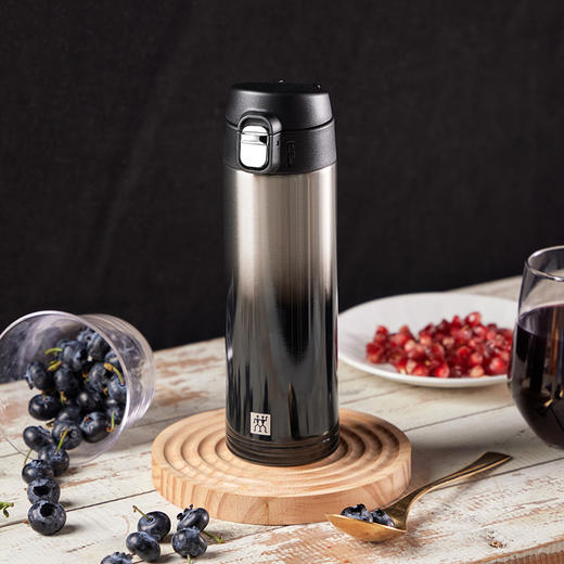 ZW-BP828 双立人真空保温弹跳杯黑银色430mL 商品图8