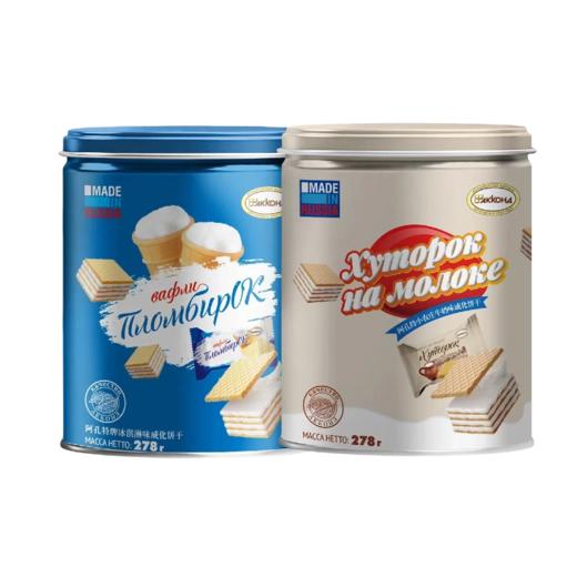 俄罗斯阿孔特牌冰淇淋味/小农庄牛奶味威化饼干278g 醇香甜蜜酥松香脆 152469/152618 商品图0
