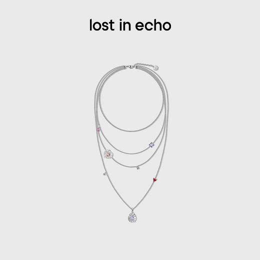lost in echo2025春夏新款原创高级多层锆石吊坠925纯银长项链女 商品图0