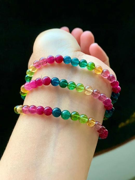 5mm-6mm多圈彩虹碧玺手串 商品图4