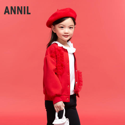 女童针织外套春季新款安奈儿童装实体店同款XG515568 商品图1