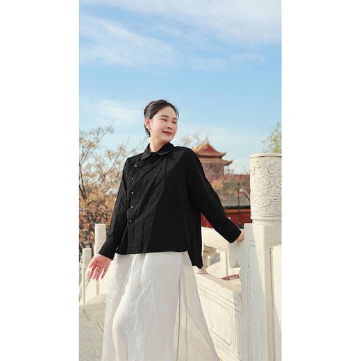 【抖音专属】夜月•新中式衬衣（24810116阑夜） 商品图2
