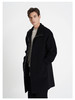 callisto大师系列黑色绵羊毛大衣 商品缩略图3