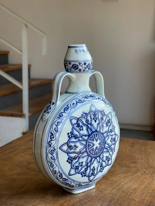 青花绘波斯星纹双系葫芦扁壶，顺丰包邮 商品图13