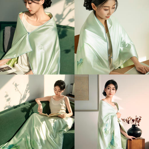 【故宫家居】千里江山蚕丝被博物馆文创新年新婚结婚生日礼物 商品图1