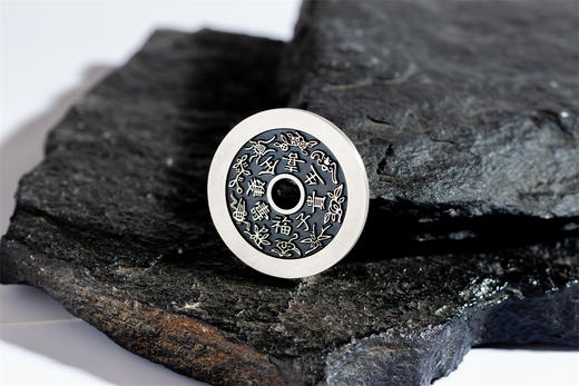 矩德泉坊 纯银手作  喜生贵子福寿双全（3.8厘米) QY401010807 商品图6