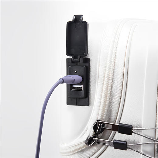 途帮TOBOOG前开口PC拉杆箱轻音万向轮充电接口旅行箱登机箱20英寸2106 商品图3