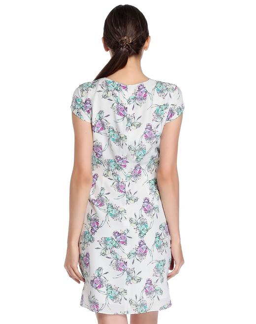 4894415335330 JOAN&DAVID 白/多色清新印花短袖连衣裙 商品图1