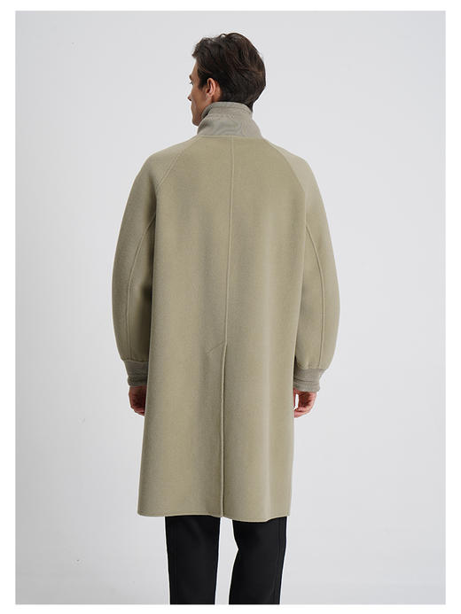 callisto大师系列绿色绵羊毛大衣 商品图4