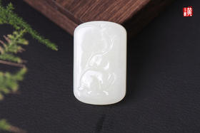 和田玉白玉生肖【兔】吊坠  配精美挂绳