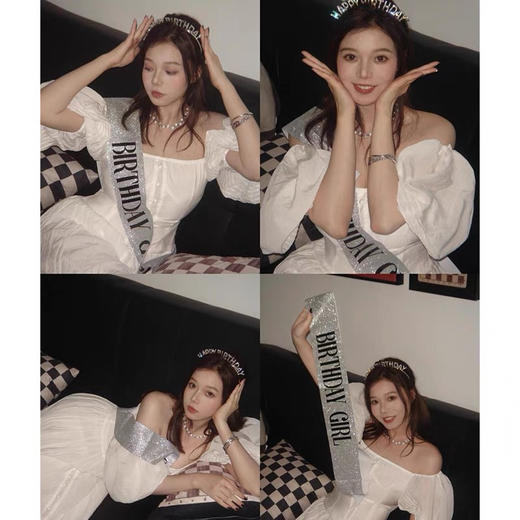 网红港风女神绶带（单买不送需跟蛋糕一起拍） 商品图0