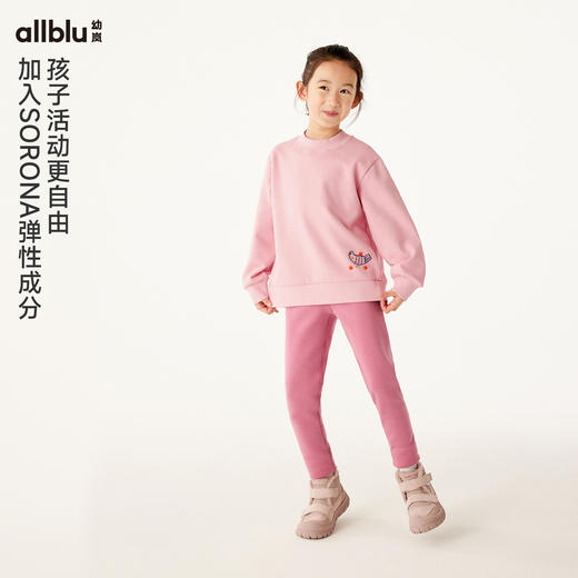 【冬Vol.3】allblu幼岚【玉米绒】儿童卫衣女童男童24冬季新款中领宽松上衣ZY 商品图3