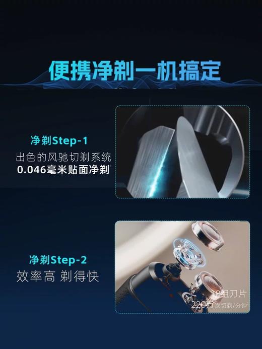 【6F】飞利浦鹅卵石便携剃须刀男士电动剃须刀S893/05 商品图1