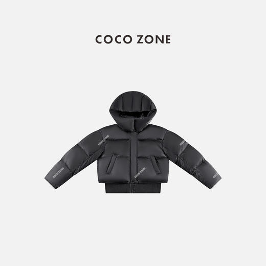 COCO ZONE 冬季90白鸭绒保暖连帽拉链羽绒服CC2D2921 商品图1
