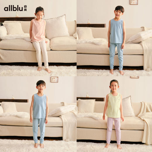 幼岚童装「王牌桉树皮」柔软舒适罗纹打底裤24秋新款儿童家居裤子长裤ZY 商品图2