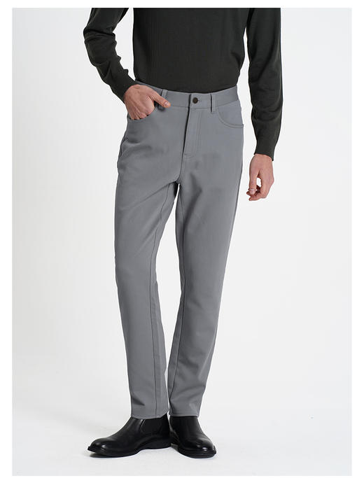 callisto灰色聚酯纤维混纺休闲裤 商品图2