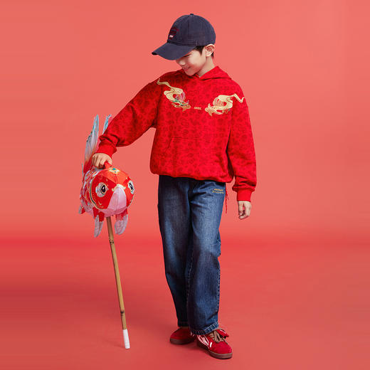 男女童带帽长袖卫衣春季新款安奈儿童装实体店同款AM511504 商品图3