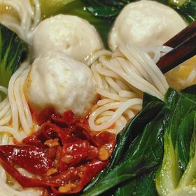 [屁侠推荐]鸡汤银丝面 3分钟出锅 量贩装 进口半鲜面保存技术 面细如丝 浓浓原汁鸡汤慢火炖煮 6 小时