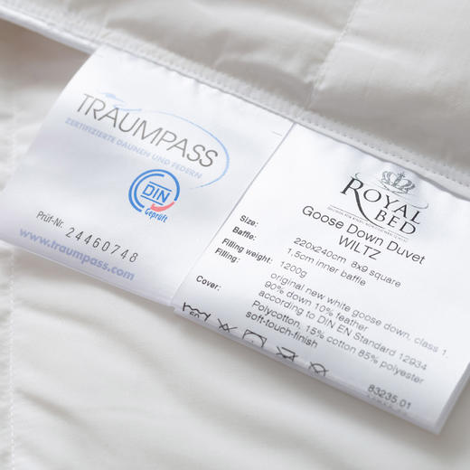 【德国原产OBB】Royal Bed90%鹅绒被 Wiltz维尔茨加厚四季被冬被 商品图4