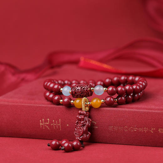 【大人小孩都能戴 经典百搭不挑人】珩钻 国潮系列朱砂手串 商品图8