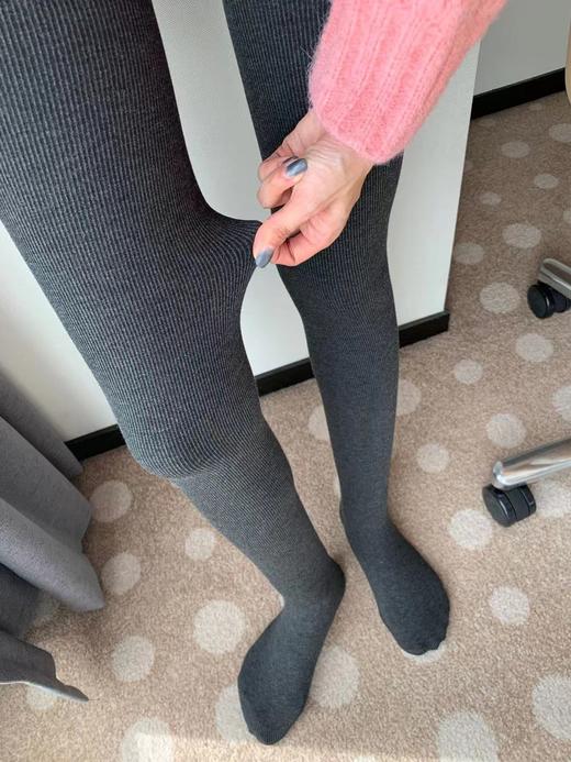 【YW】无忧购49元2件秋冬加绒保暖棉竖条高腰显瘦羊脂袜打底裤（截单后7天发货) 商品图3