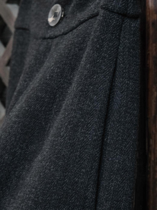 盛唐婧| 新式加厚鱼骨纹羊毛直筒裤-灰色[特价品] 商品图3