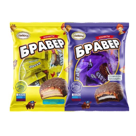 俄罗斯阿孔特牌冰淇淋味/牛奶味夹心饼干450g 咬一口美味在舌尖炸裂 152651/152650 商品图0