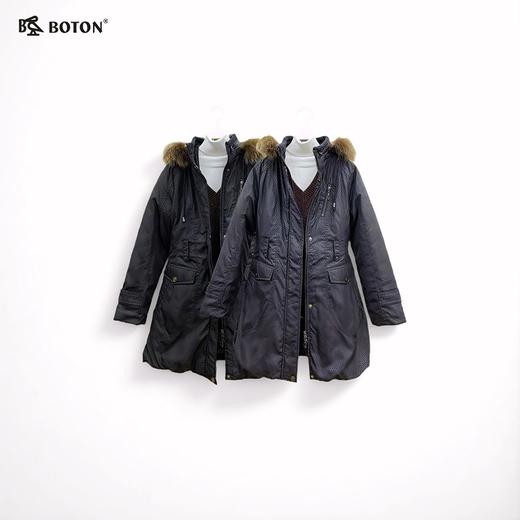 【第2件半价！尾货清仓不退换】波顿女士甩帽甩胆中长羽绒LJ627 商品图4