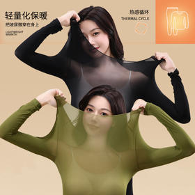 【玻尿酸润肤】很薄很暖和的皮肤衣！美肤衣/保暖套装女 超薄高弹无痕长裤长袖 6色可选